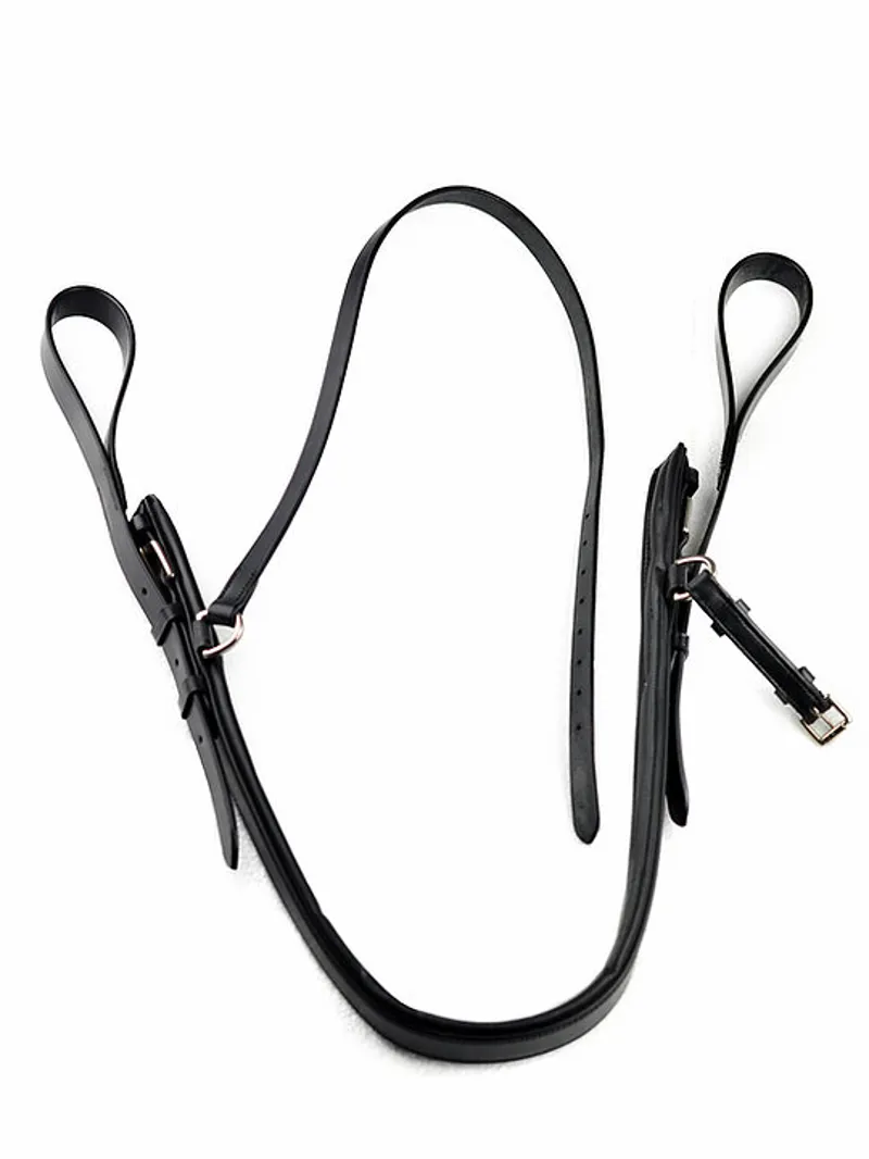 Dever Ascot Polo Padded Leather Breast Girth Black